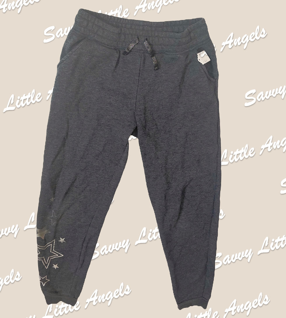 front of Dark Grey Stars Sweatpants