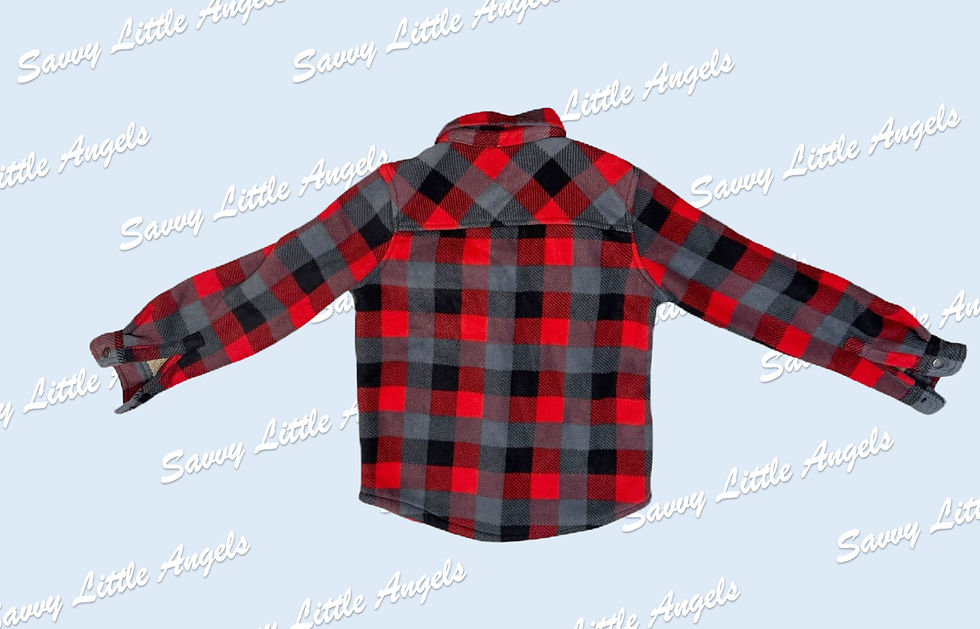 Checkered Wool Jacket Back View