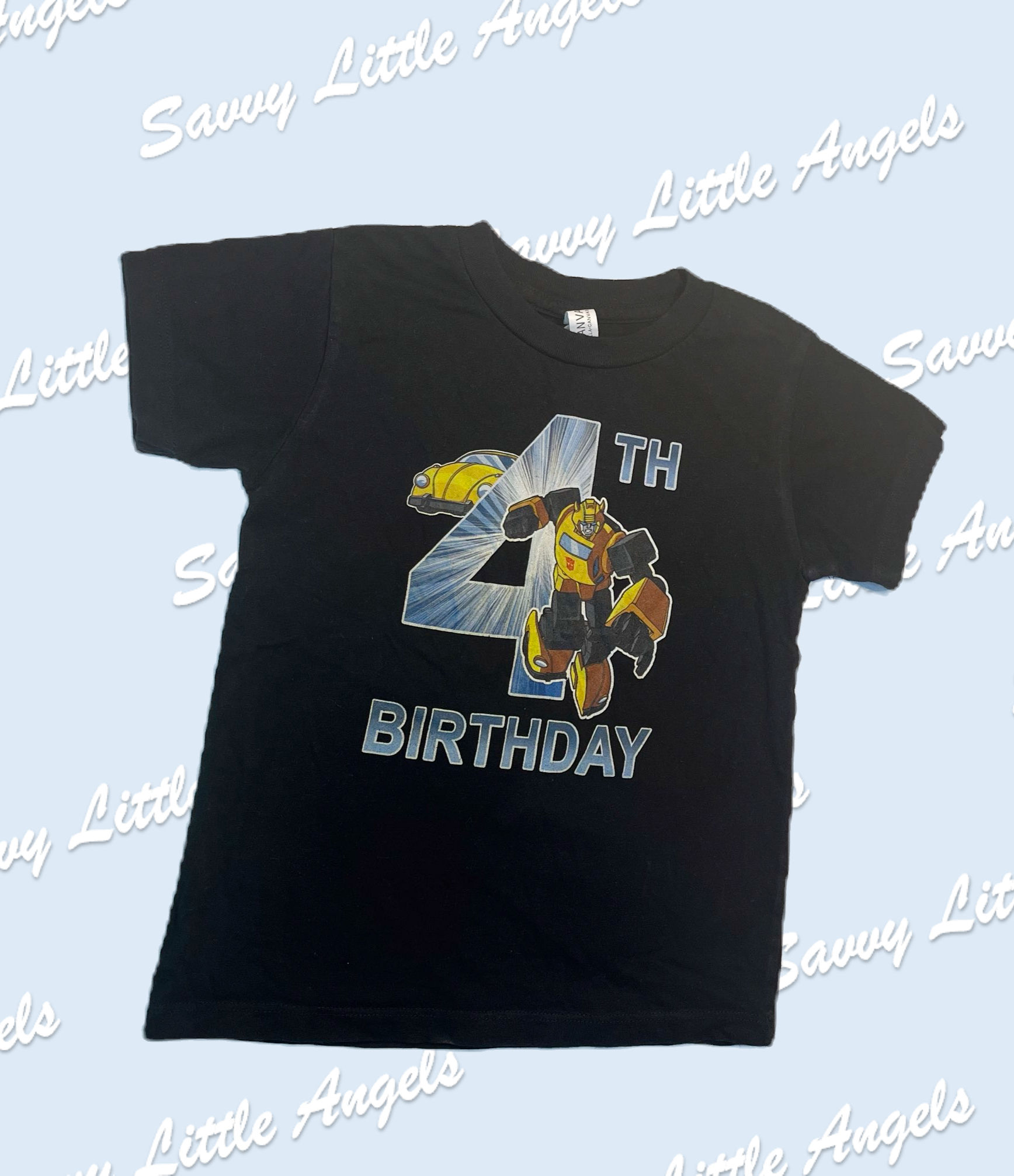 front of Happy 4th Birthday