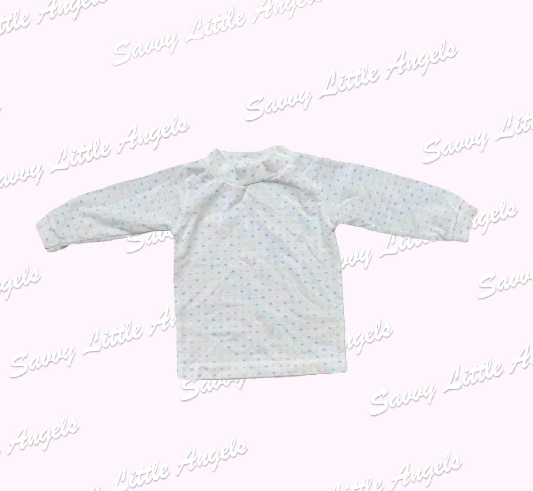 front of Hearts Long Sleeve Shirt arms out