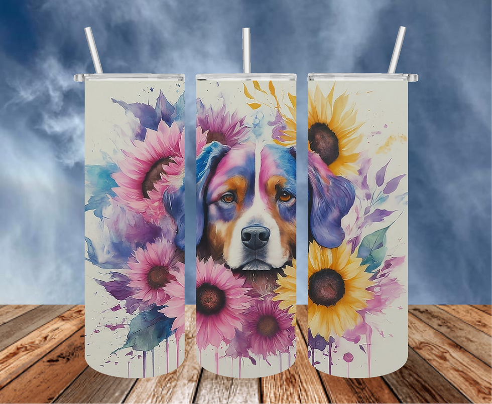 Watercolour Dog Design #4