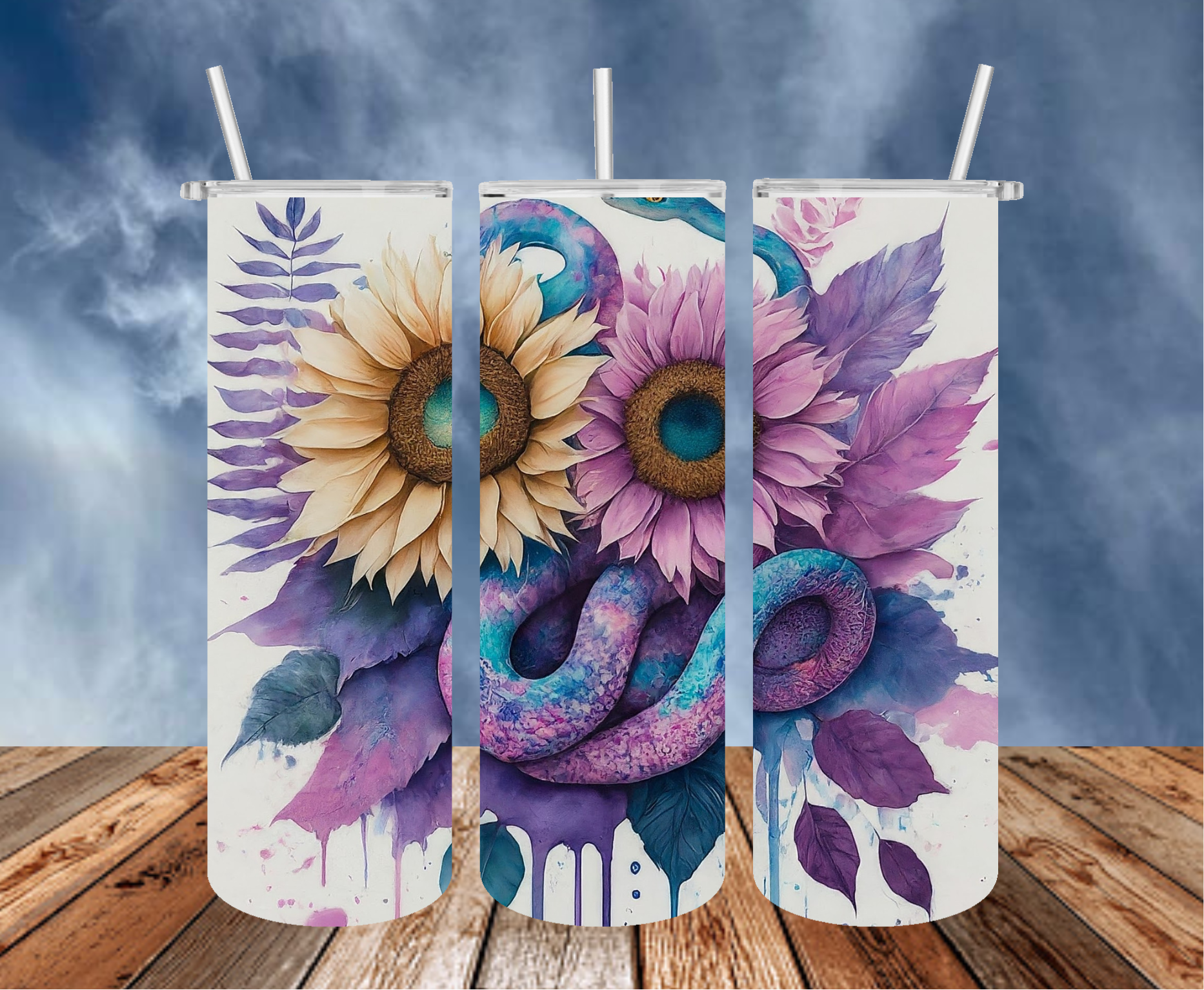 Watercolour Design Snake #2