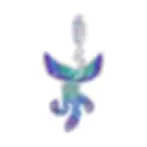 Thumbnail: Blue Charm 925 Sterling Silver Ocean Pearls Betta Fish Pendant Birthday Party