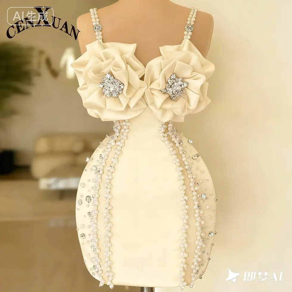 Thumbnail: CENXUAN Charming Mini Graduation Dress Beadings Sheath Strapless Sleeveless