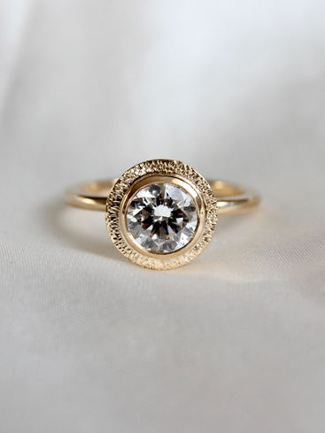 stardust halo lab diamond ring