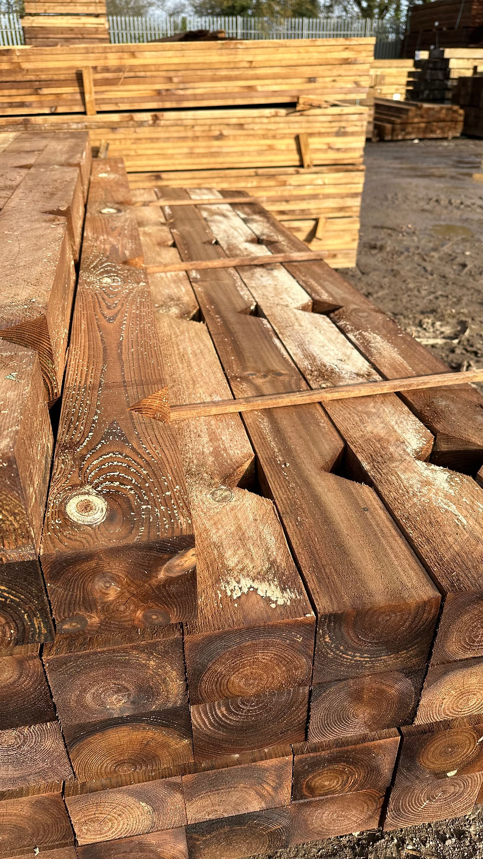 V Notched 5" x 4" (125mm x 100mm) Timber Post