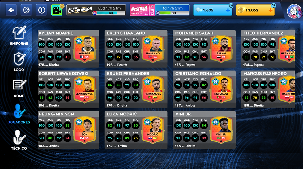 Miniatura: ID #4 Neymar,Cr7, Messi, Benzemar,Pogba e outras lendas