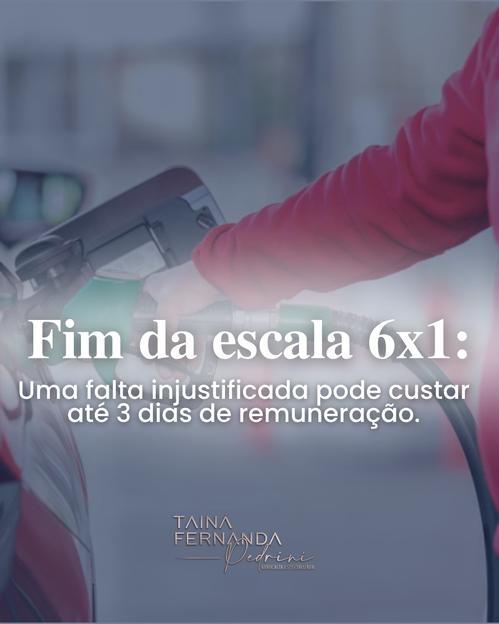 Fim da escala 6x1: falta injustificada