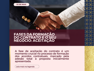 Aceitação: o momento da formação do contrato