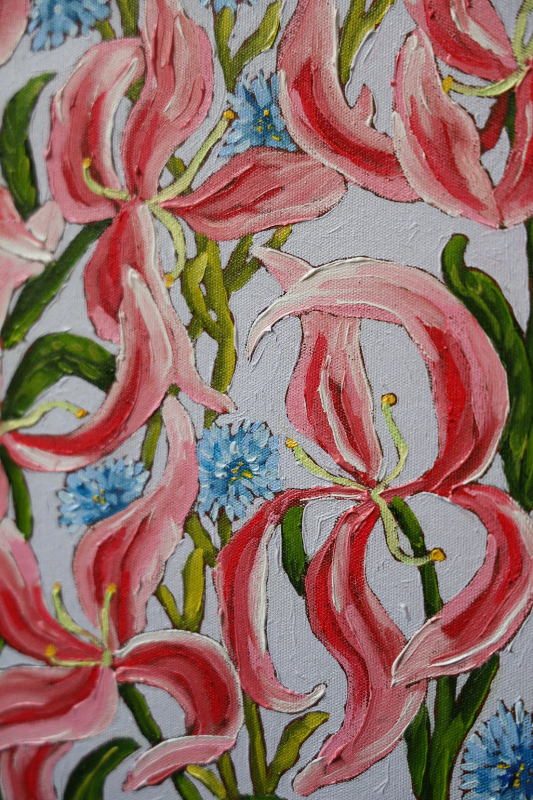 'Pink and Blue Florals'