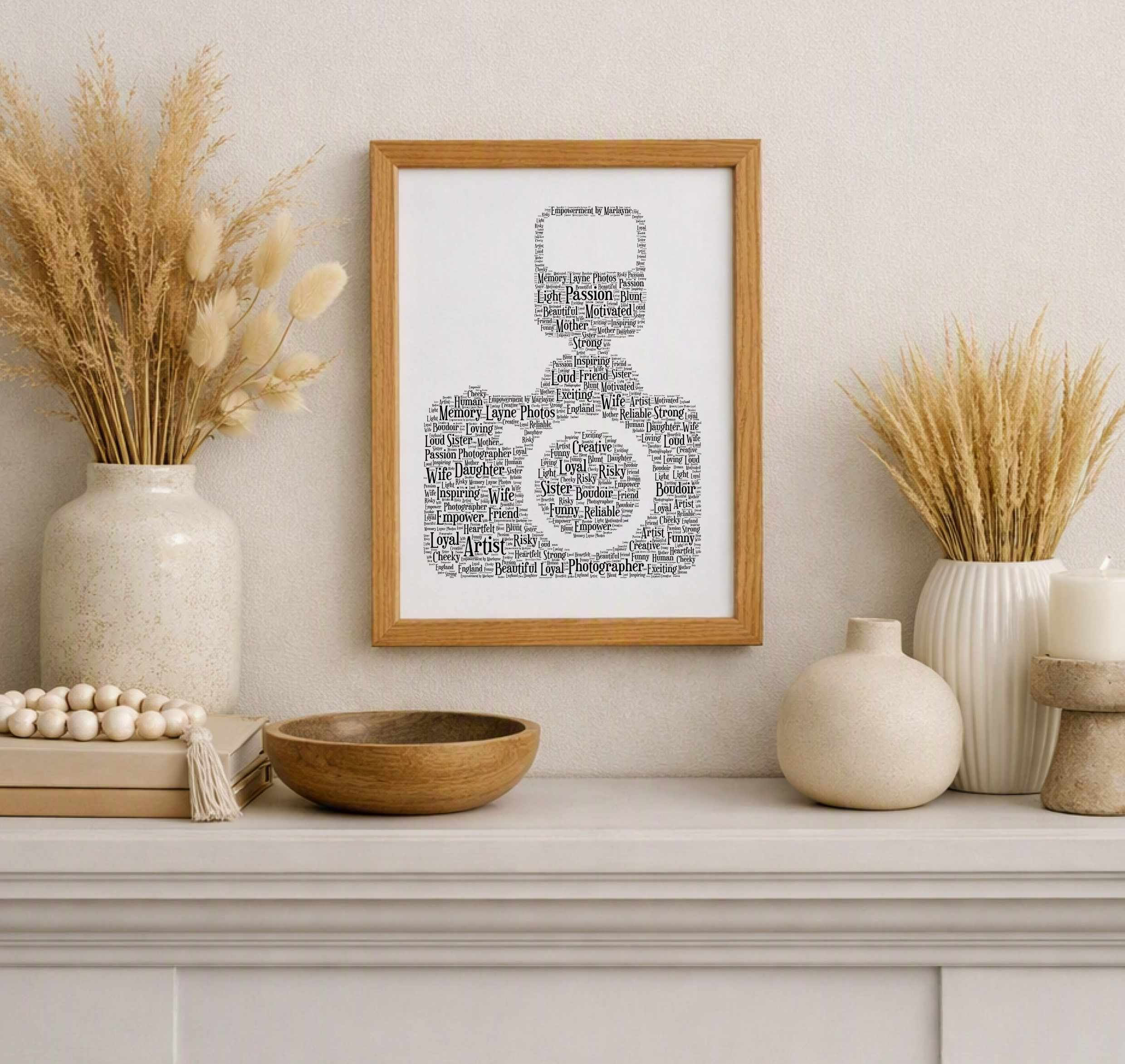 Personalized Camera Word Art Print: Photography Gift