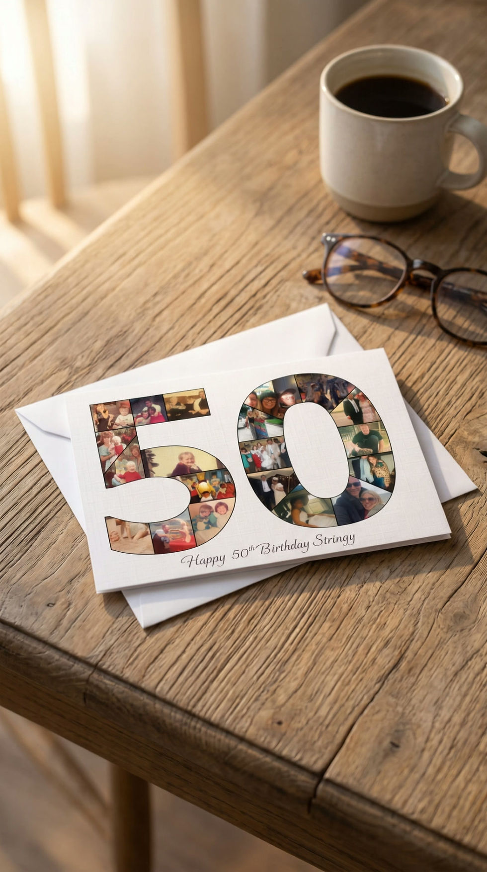 Thumbnail: Personalised 50th Birthday or Anniversary Photo Number Collage | Custom Print