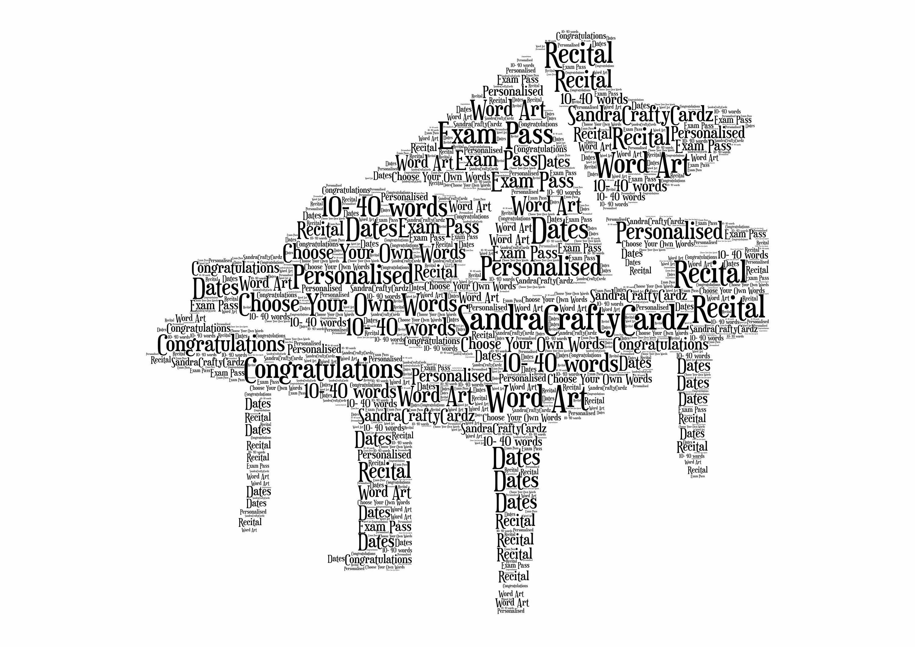 Personalised Piano Word Art – Custom Music Print for Musicians