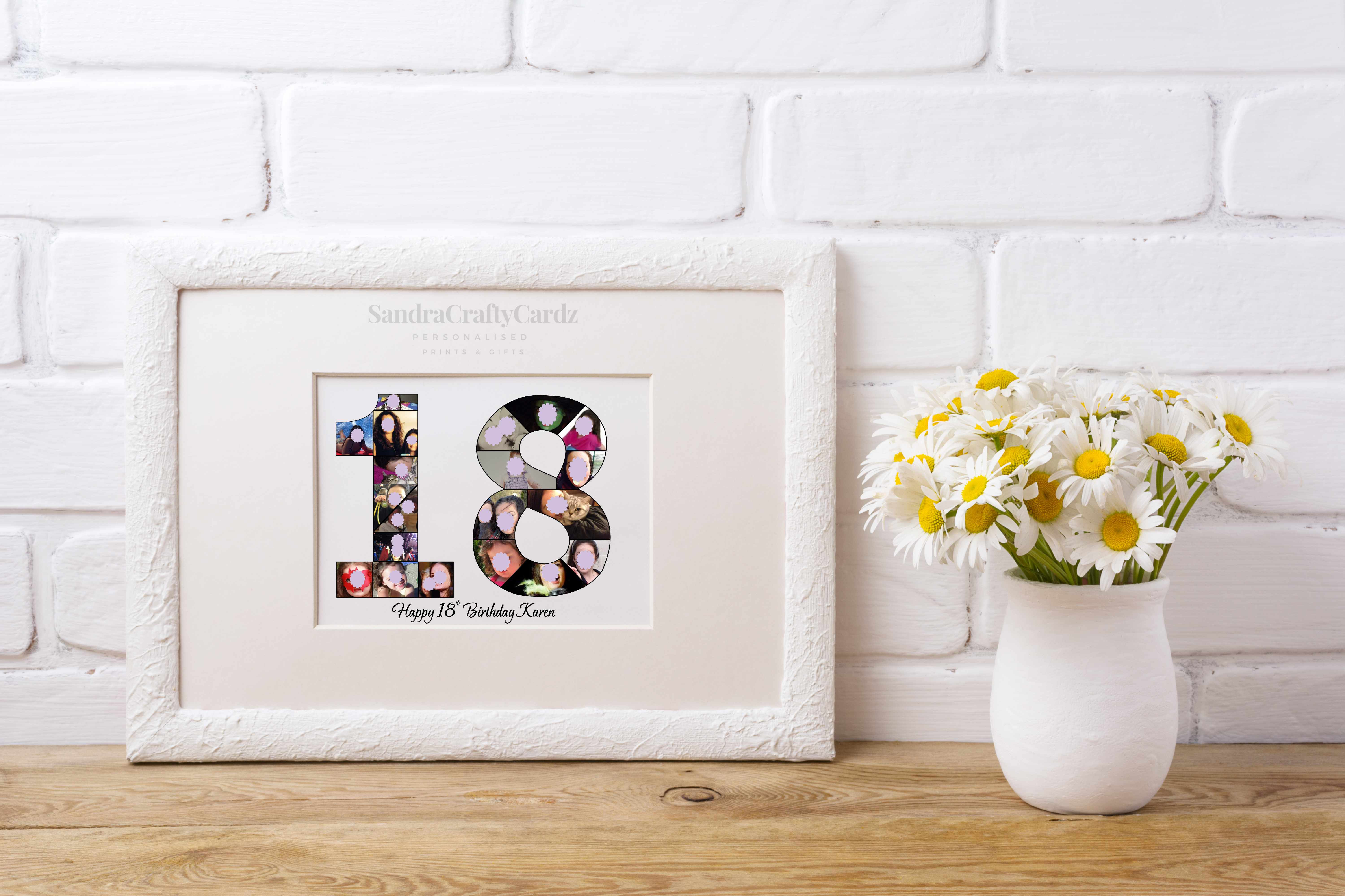 Custom Number Photo Collage – Unique Birthday or Anniversary Gift