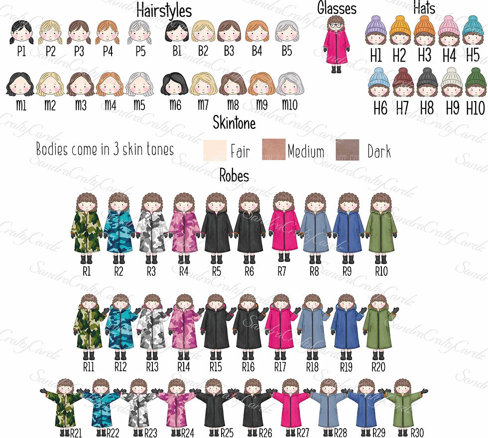 Thumbnail: Personalised Drying robe Style Ladies Birthday Card • Swimming Robe Greeting  • 
