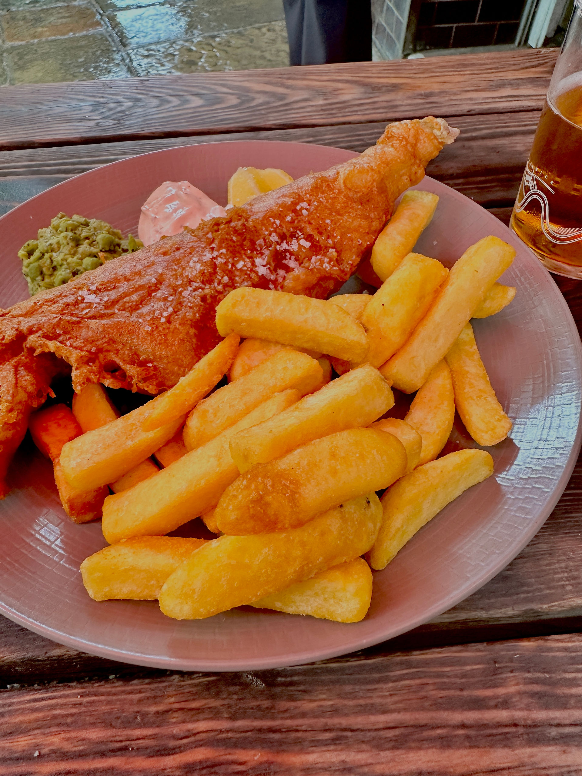 Fish and chips at The Prince's Head in Richmond, UK