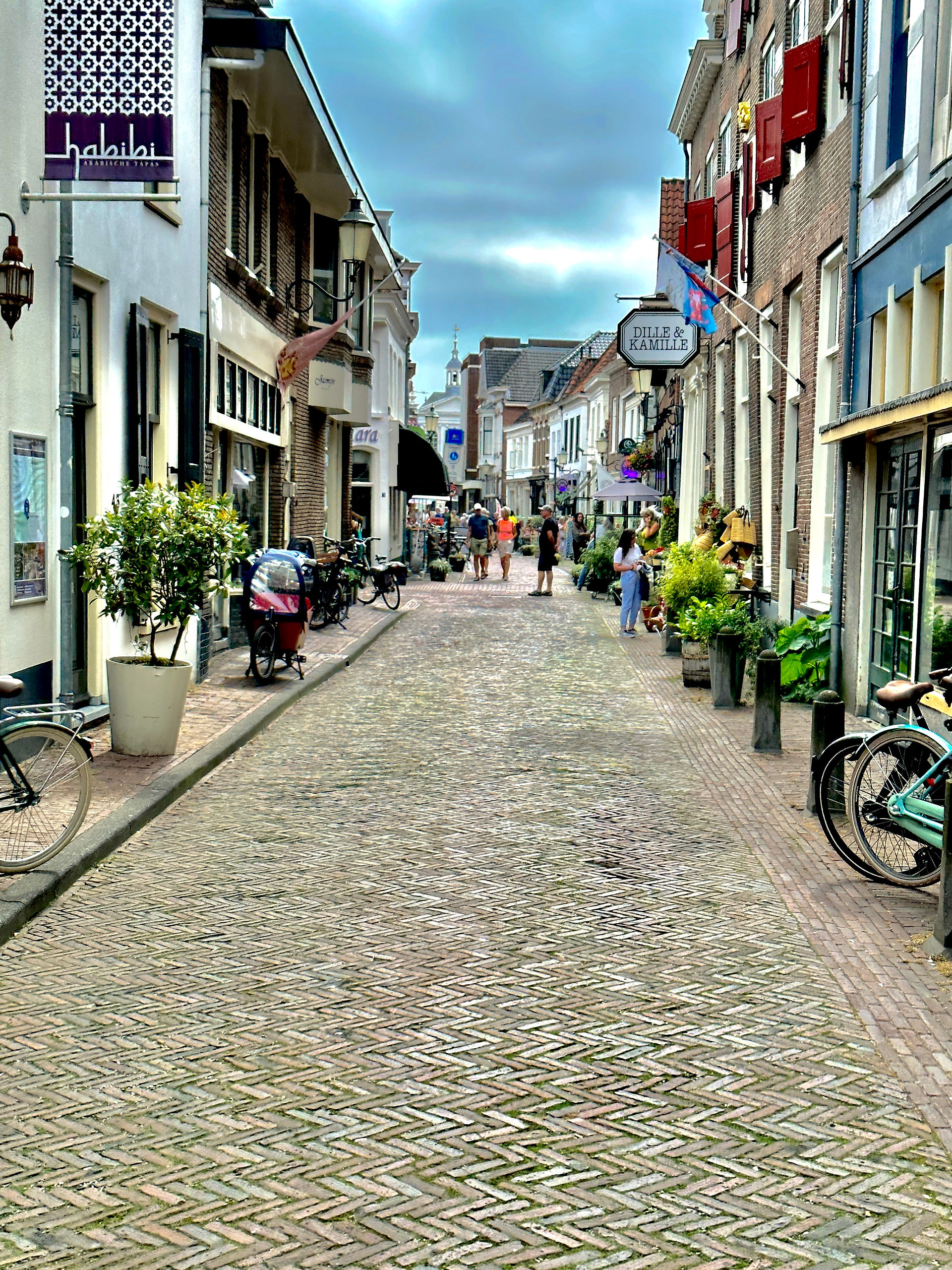 One of the many pedestrian streets in Amersfoort