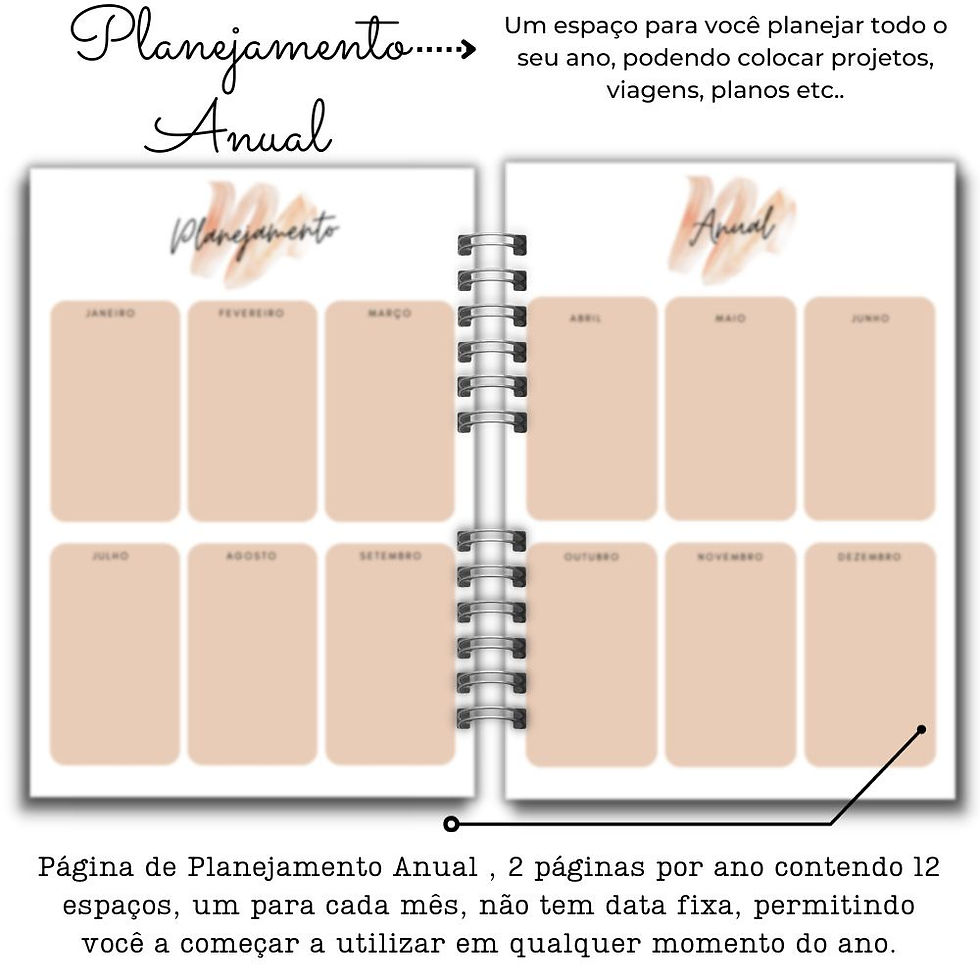 Miniatura: Planner Pessoal de Planejamento Estratégico EMF.Planner (Folhas Douradas)