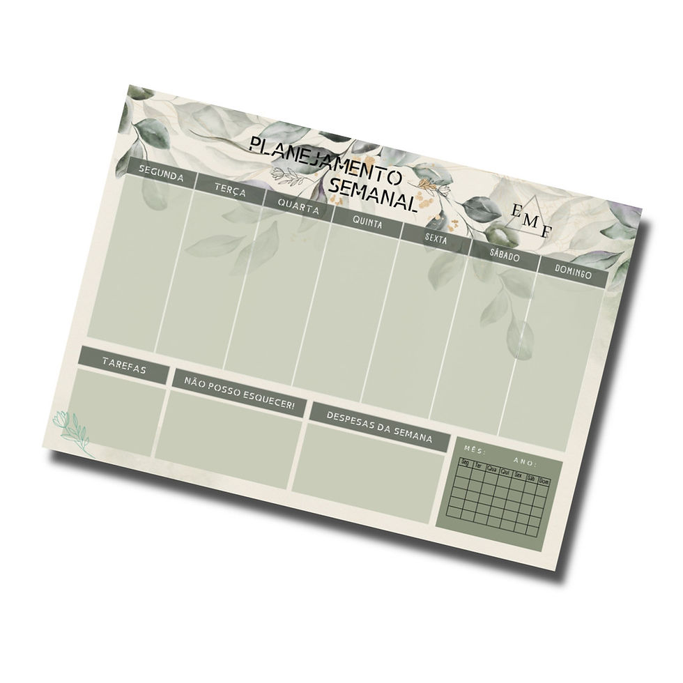 Miniatura: Planner Semanal Floral - EMF- Planejamento Estratégico - A4