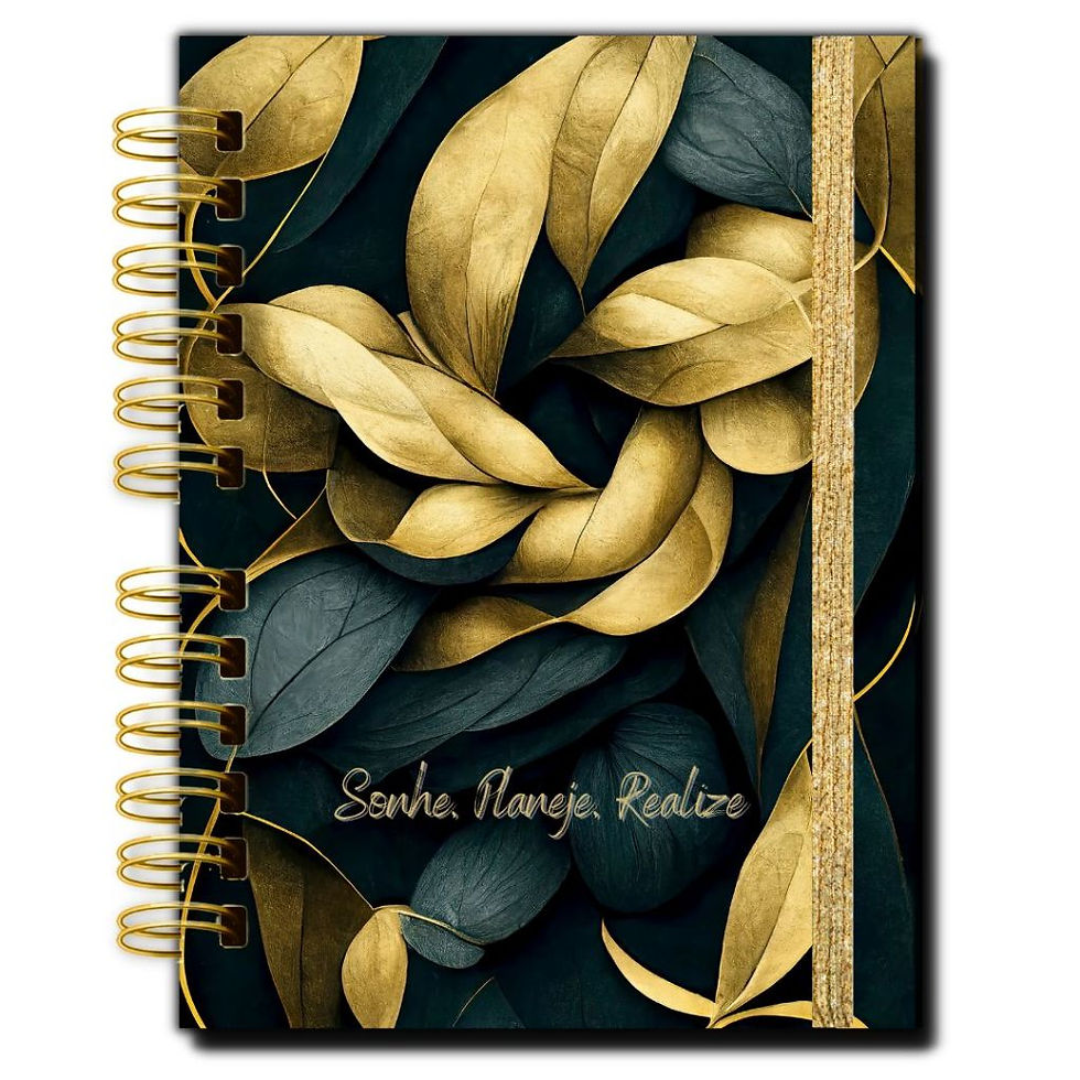 Miniatura: Planner Pessoal de Planejamento Estratégico EMF.Planner (Folhas Douradas)