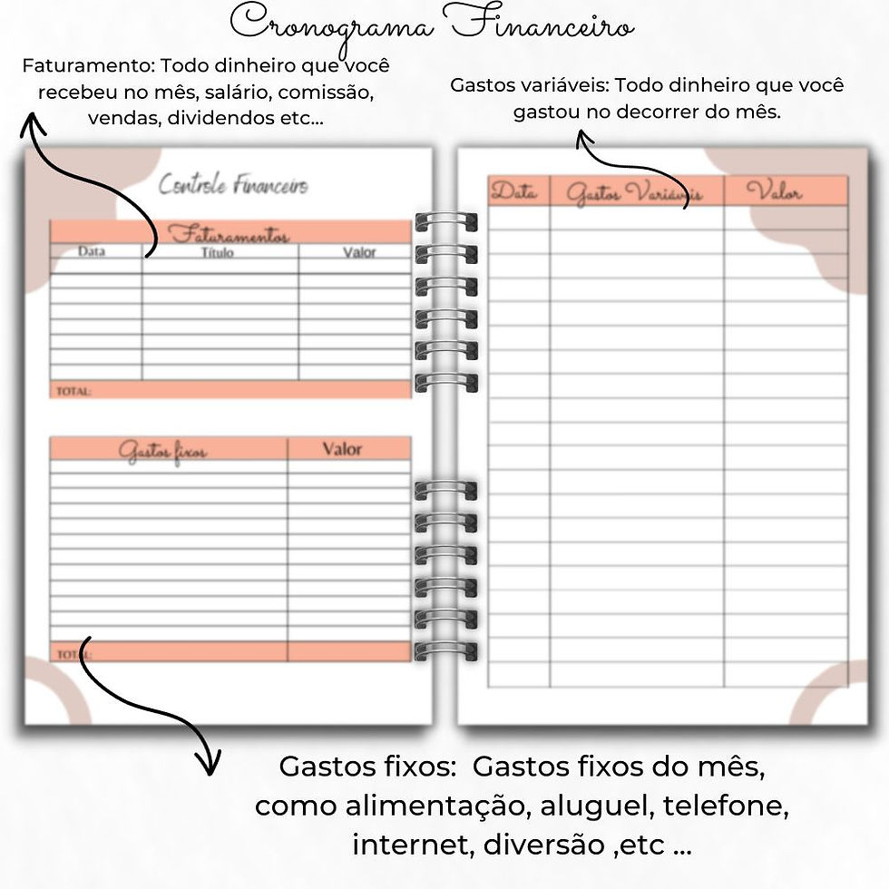 Miniatura: Planner Pessoal de Planejamento Estratégico EMF.Planner (Marmorato Dourado)