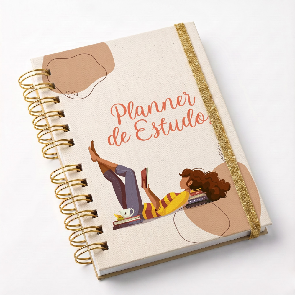Agenda Planner de Estudos - Planejamento estratégico - A5 Emf Planners