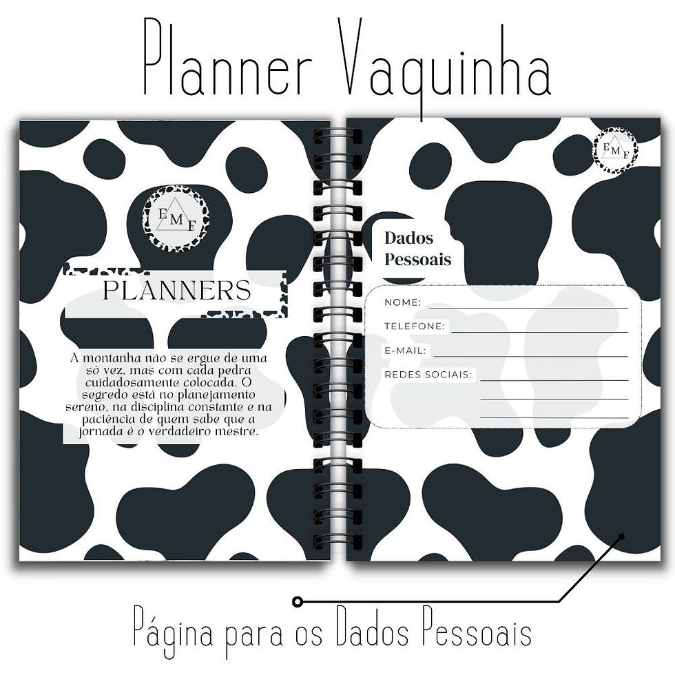 Miniatura: Agenda Planner White Moo - EMF- Planejamento Estratégico - A5