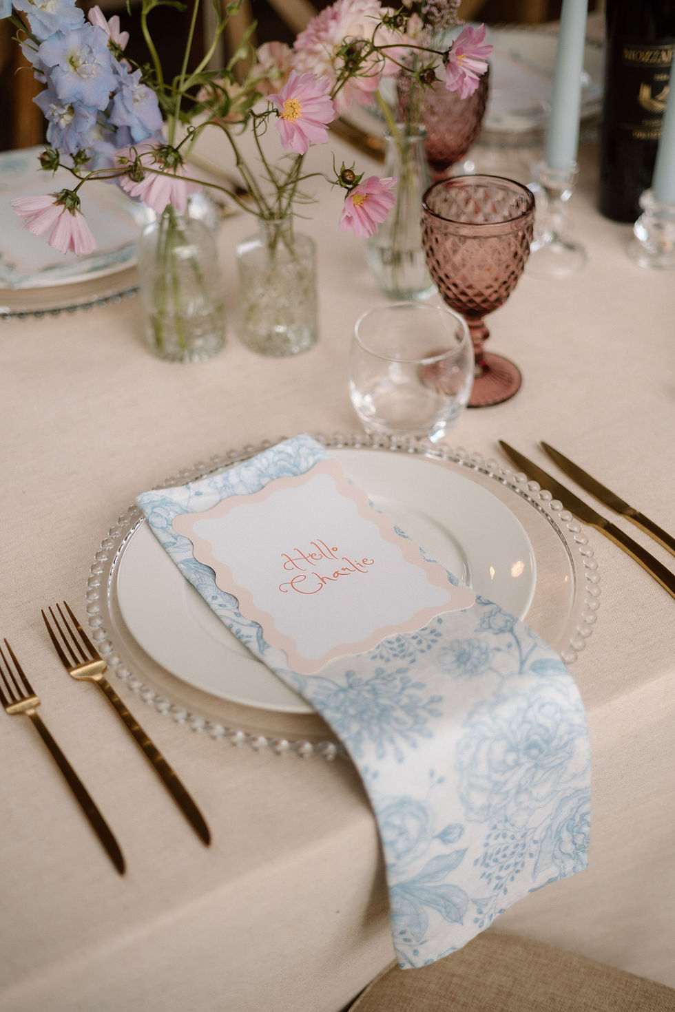 Thumbnail: BLUE FLORAL NAPKIN