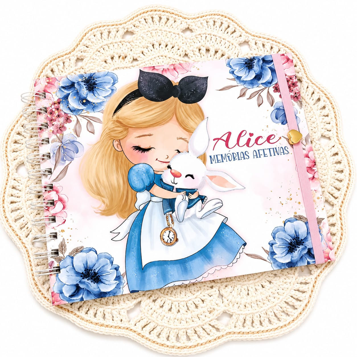 Livro de Memórias Alice no País das Maravilhas Cute