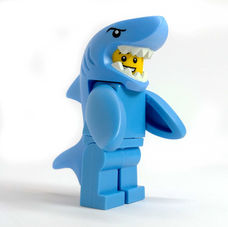 LEGO Minifigure Series 15, 71011, Shark Suit Guy, private collection.