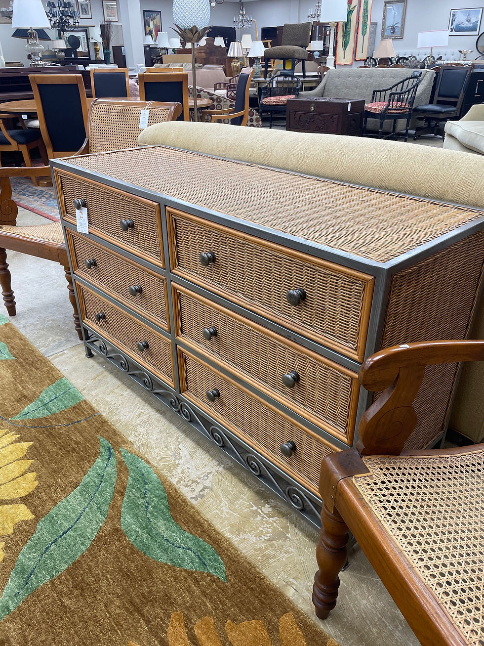 Thumbnail: Wicker and Metal Dresser