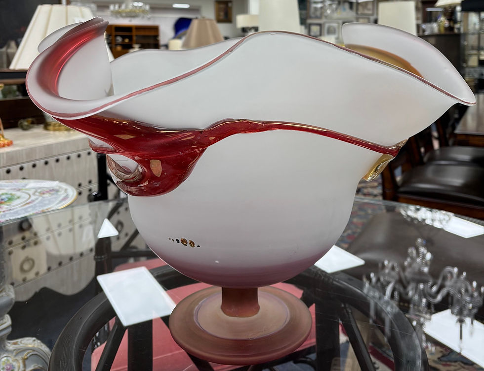 Thumbnail: Handmade Romanian Art Glass Bowl