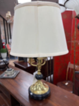 Brass and Marble 3 way Desktop Lamp 