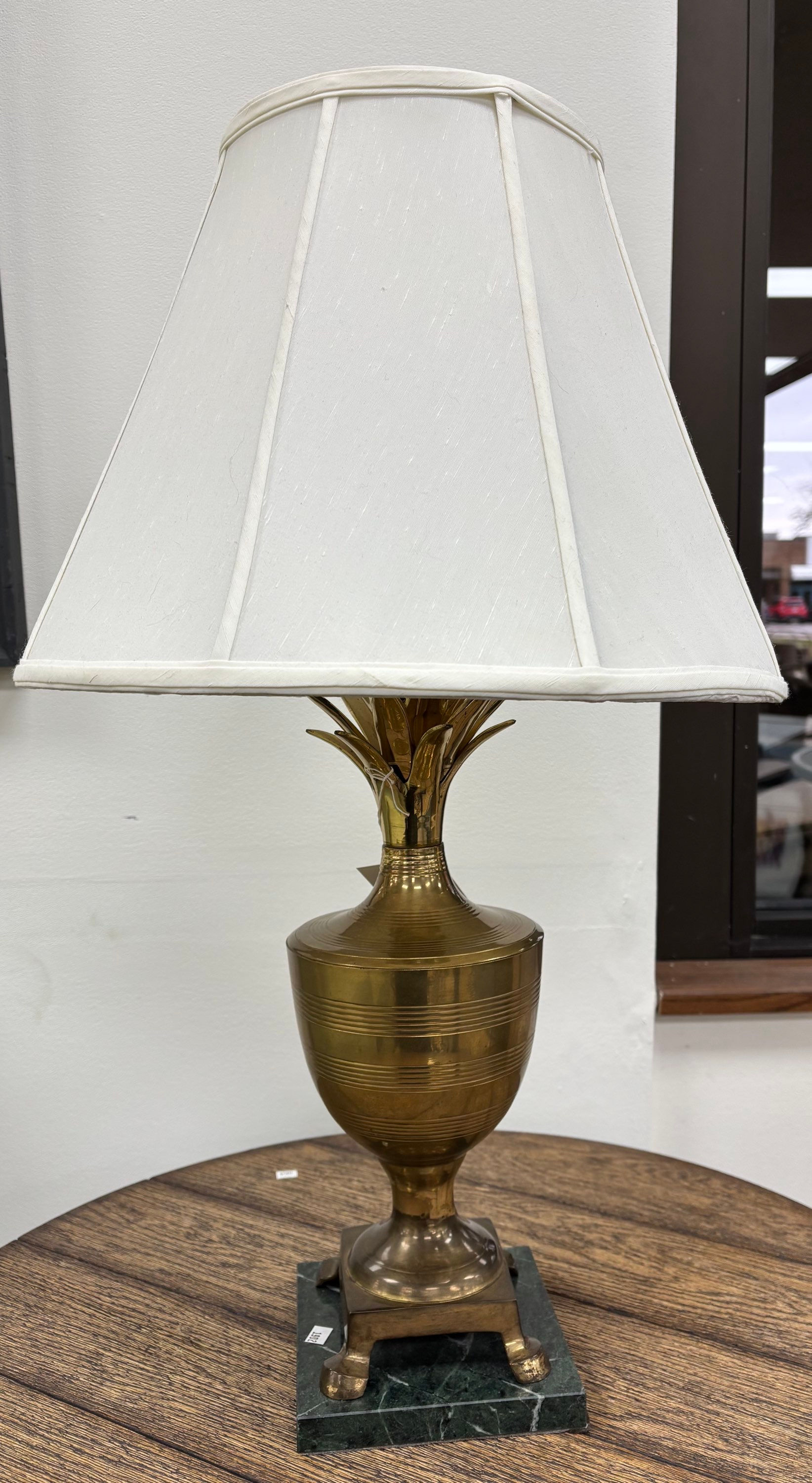 Pair of Vintage Brass Pineapple Lamps