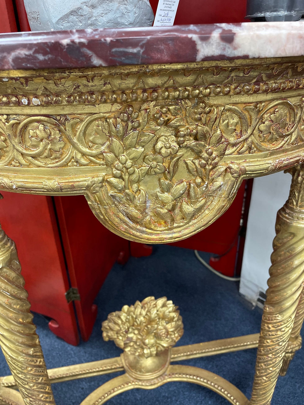 Thumbnail: Marble Top Gold Gilded Demi Lume