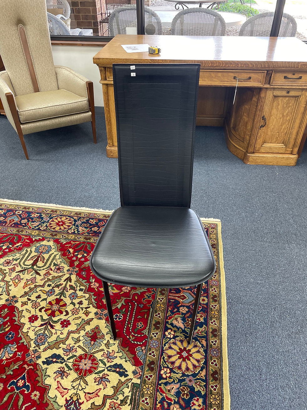 Thumbnail: Set of Six Italian Leather Dining Chairs 1980s Design