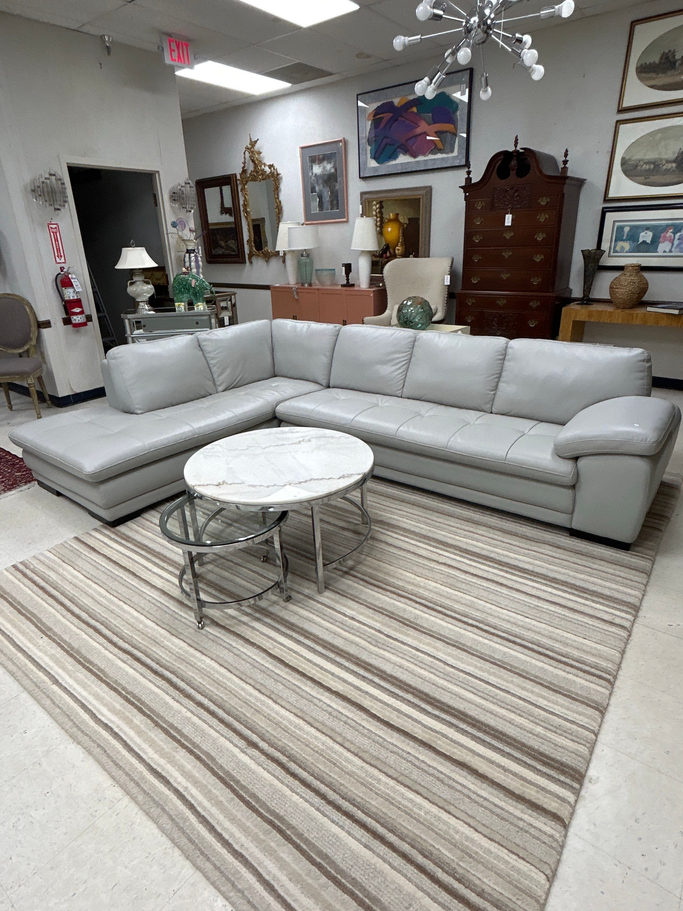 Menoir Casa Italian Leather Sectional 