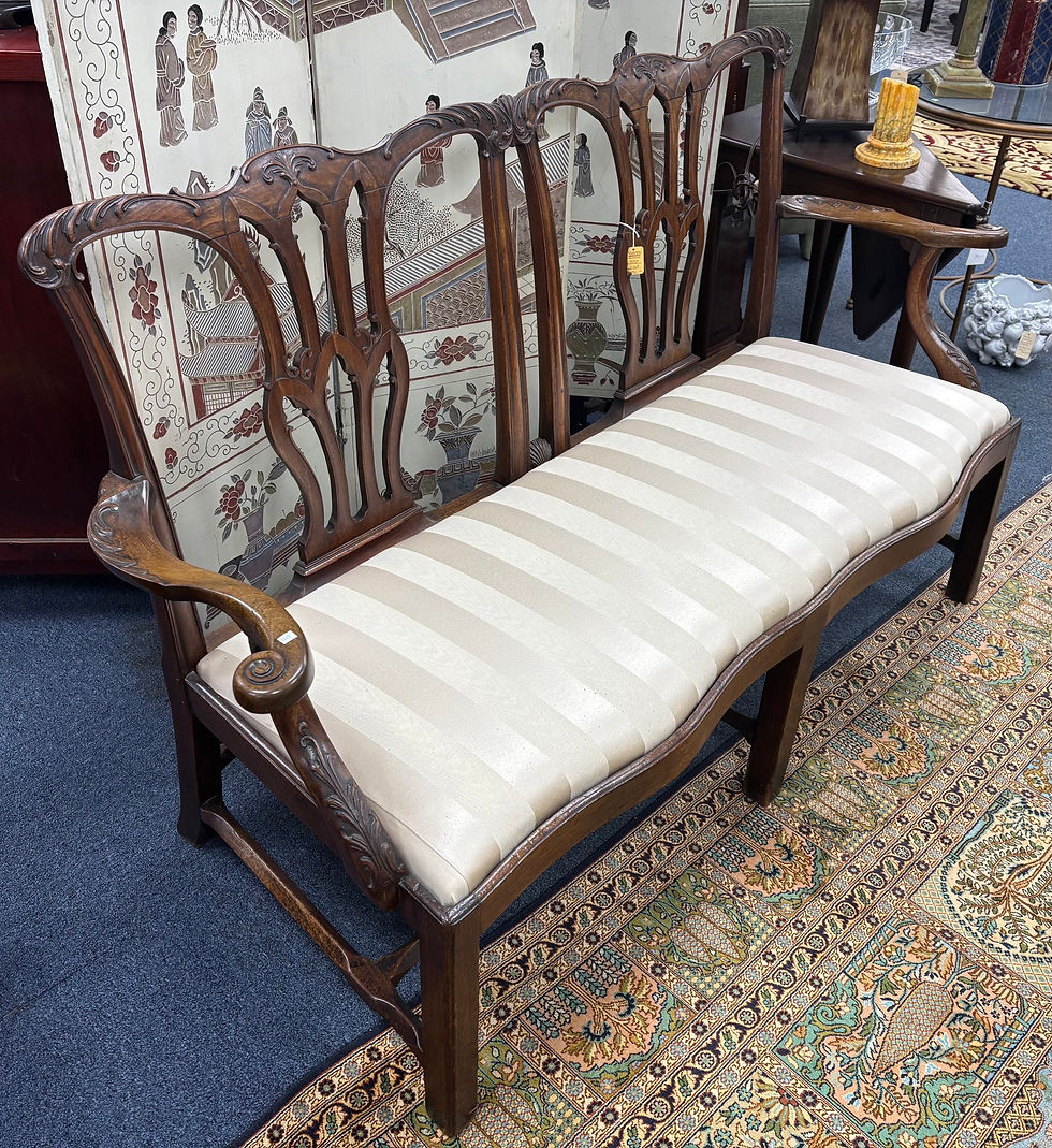 Chippendale Style Double Back Settee 