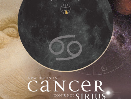 New moon 🌚 in cancer conjunct Sirius ⭐ 