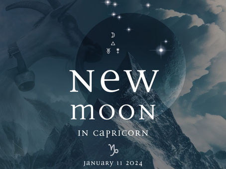 New moon in Capricorn 11 January 2024 🌑🐐
￼