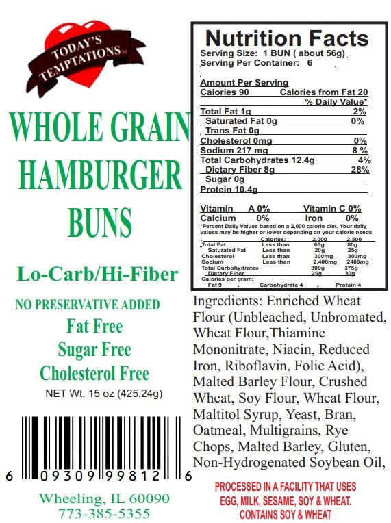 Miniatura: Hamburger Buns (WG) 6ct