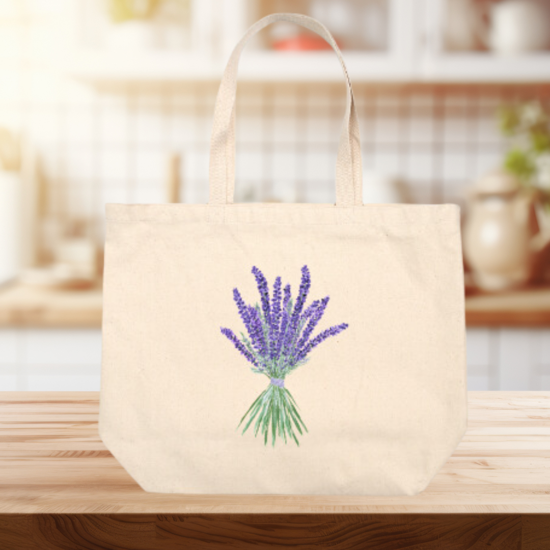 English Lavender Canvas Tote