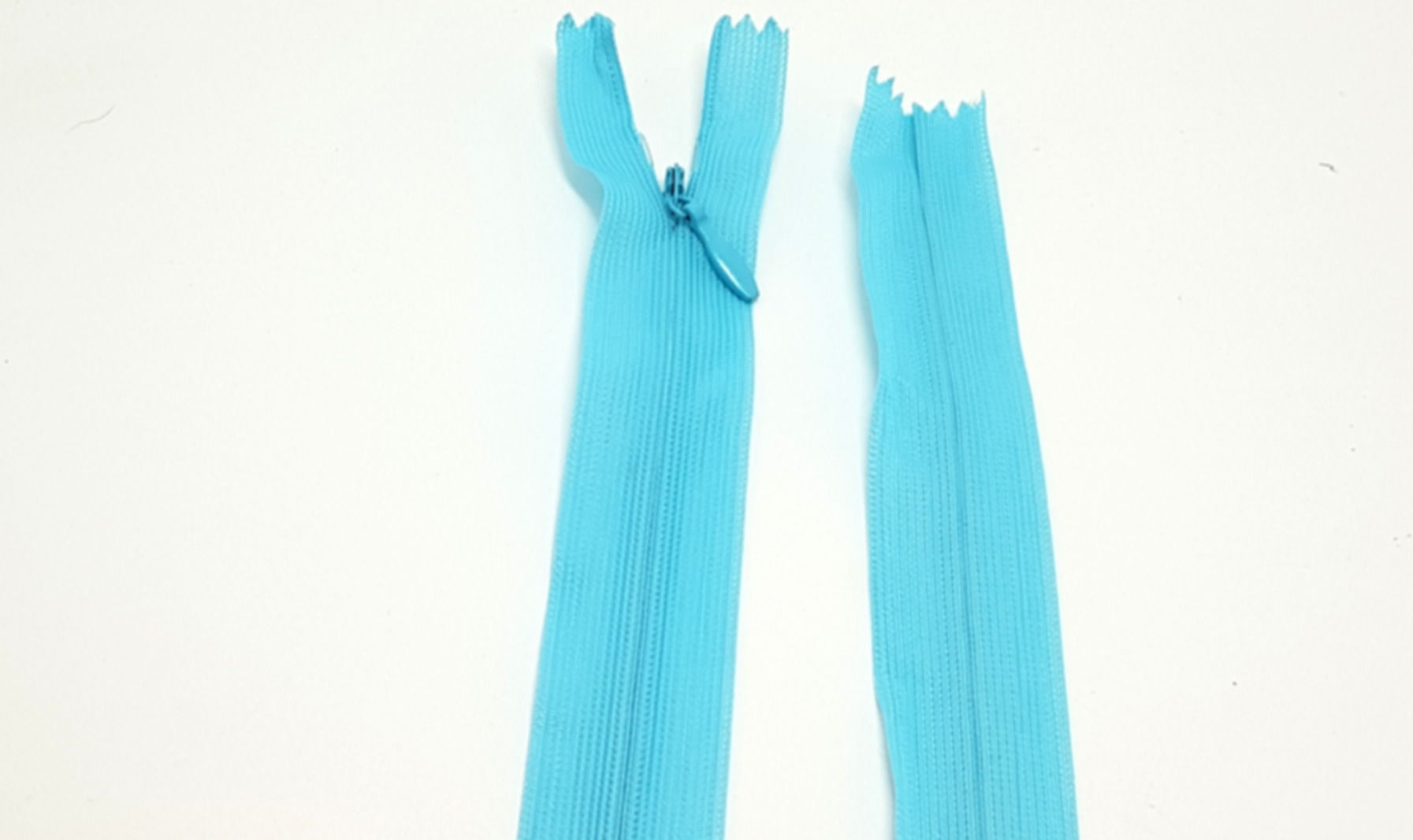 Aqua Blue Invisible Zip