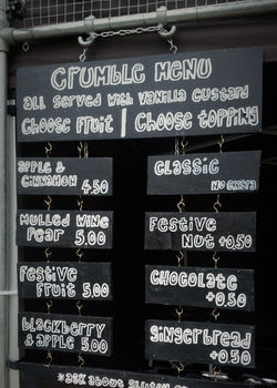 Crumble Shack Menu
