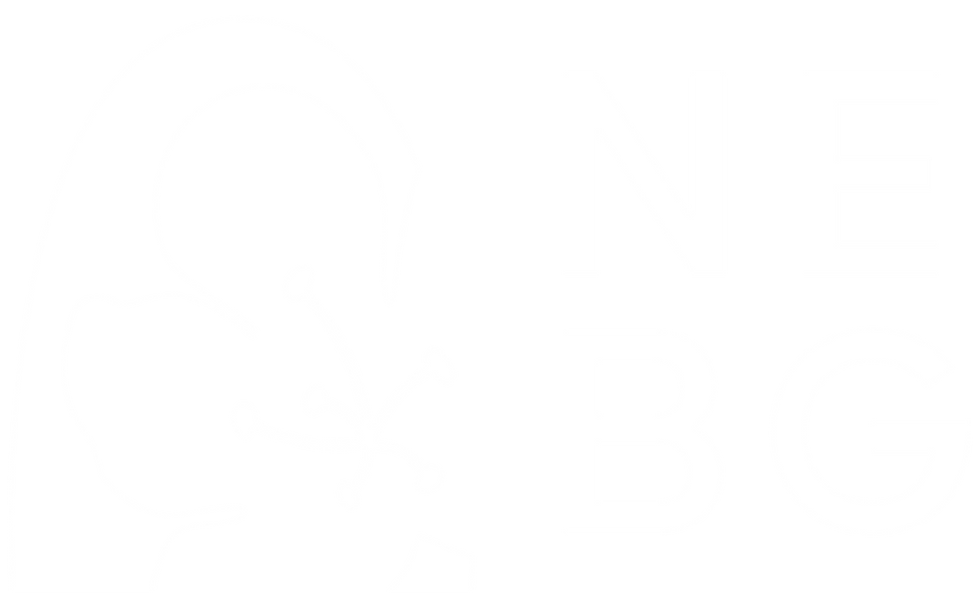 New England Botanic Garden at Tower Hill Custom Secondary logo Design of Flower and initials NEBG,