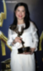 SUSAN CHUN (EXECUTIVE PRODUCER) ACCEPTS THE EMMY" BEST RECORDED NEWS PROGRAM"