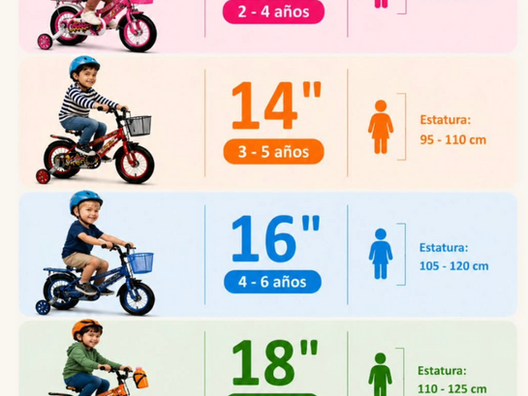 ¿Qué talla de bicicleta necesita un niño? Guía de tallas de bicicletas infantiles por edad y estatura