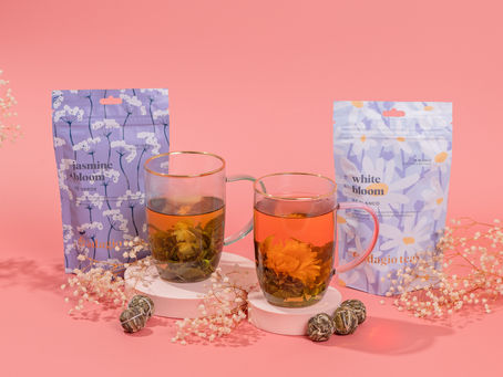 Blooming tea:  flores que se abren al infusionarlas