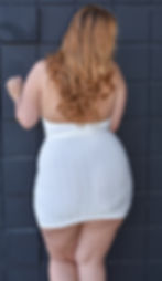 Thumbnail: Hollow out front rings sleeveless neck choker Dress