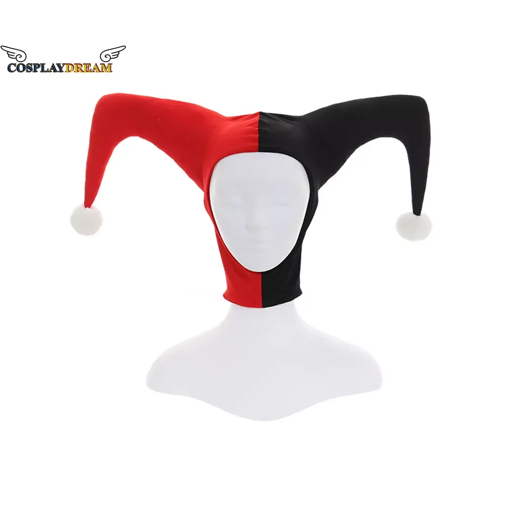 Unisex Cosplay Red Black Hat Party Cosplay Accessories Prop Joker Women
